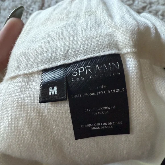 SPRWMN White Linen Shorts - Picture 5 of 5